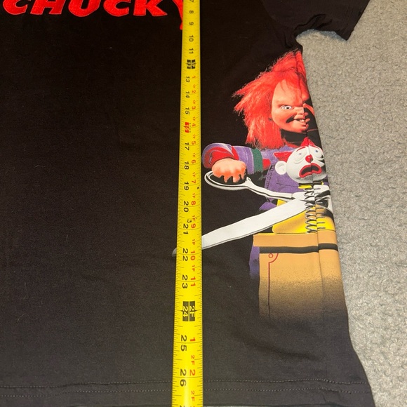 Vintage Chucky SEED OF CHUCKY All Over Print T-Shirt Medium Black Red Horror~~~~ - Picture 6 of 14